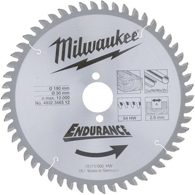 Milwaukee Zubehör Kreissägeblatt 190 x 30 mm (54 Zähne) – 4932471303