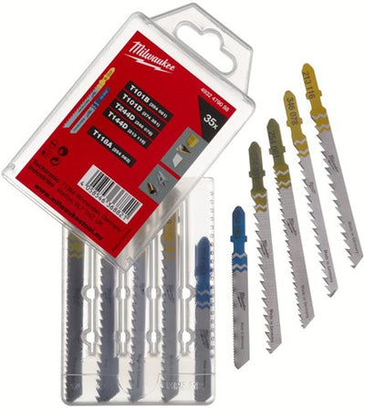Milwaukee Zubehör Stichsägeblatt-Set | Holz und Metall | 35 Stück - 4932479088