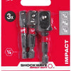 Milwaukee Zubehör Steckdosenadapter Shockwave Set-3-teilig – 4932479228