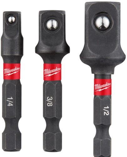 Milwaukee Zubehör Steckdosenadapter Shockwave Set-3-teilig – 4932479228