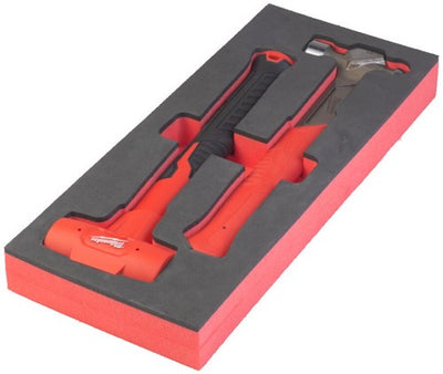 Milwaukee-Zubehör Schaumstoffeinlagenhämmer: Kugelkopfhammer 450 g und rückstoßfreier Hammer 790 g (2-teilig) – 4932493254