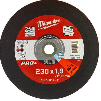 Milwaukee Zubehör Metalltrennscheibe SCS41 230 x 1,9 mm Pro+ – 25 Stück – 4932451490