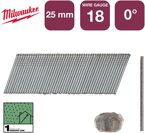 Milwaukee Zubehör Nägel Brad 18g 25mm RC G SC1 | 5.000 Stück - 4932492551