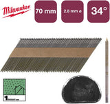 Milwaukee Zubehör Nägel D-Kopf 34° 70mm RS B SC1 | 2.200 Stück - 4932492601 - afbeelding 1