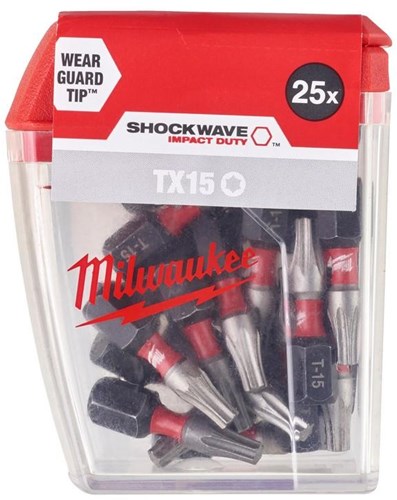Milwaukee Zubehör Shockwave Gen II TX15 25 mm 25 Stück – 4932430873