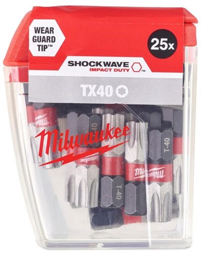 Milwaukee Zubehör Shockwave Gen II TX40 25 mm 25 Stück – 4932430889