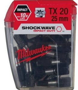 Milwaukee Zubehör Shockwave IR TX 20 x 25 mm (25 Stück) – 4932430875