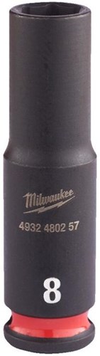 Milwaukee Zubehör Stoßwellen-Schlagstecknuss 1 4 tief 8 mm | 1 Stück - 4932480257