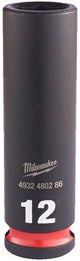 Milwaukee Zubehör Stoßwellen-Schlagstecknuss 3 8 tief 12 mm | 1 Stück - 4932480286