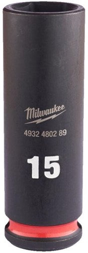 Milwaukee Zubehör Stoßwellen-Schlagstecknuss 3 8 tief 15 mm | 1 Stück - 4932480289