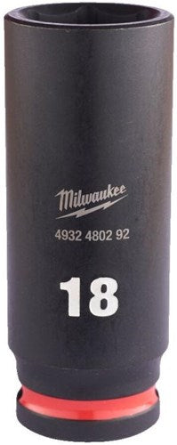 Milwaukee Zubehör Stoßwellen-Schlagstecknuss 3 8 tief 18 mm | 1 Stück - 4932480292