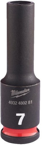 Milwaukee Zubehör Stoßwellen-Schlagstecknuss 3 8 tief 7 mm | 1 Stück - 4932480281