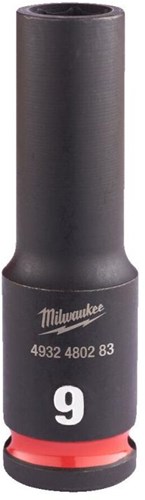 Milwaukee Zubehör Stoßwellen-Schlagstecknuss 3 8 tief 9 mm | 1 Stück - 4932480283
