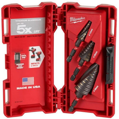 Milwaukee Zubehör Stoßwellen-Stufenbohrer-Set, 3-teilig – 48899266