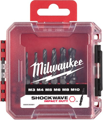 Milwaukee Zubehör Milwaukee Bohrgewindebohrer-Kombination | 1 4 hss-g | Kombibohrer-Gewindebohrer-Set – 4932498267