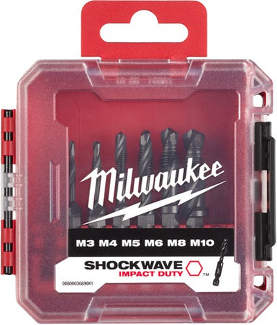 Milwaukee Zubehör Milwaukee Bohrgewindebohrer-Kombination | 1 4 hss-g | Kombibohrer-Gewindebohrer-Set – 4932498267