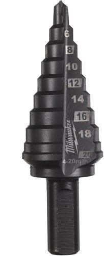 Milwaukee Kobalt 4 bis 20 mm – 1 Stück Stufenbohrer Kobalt 4–20 mm Stufen 2 mm – 48899372
