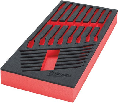 Ty Milwaukee EMP 15-teiliges Maxbite Flex-Kopfschlüssel-Set, Schaumstoffeinsatz, leerer Schaumstoff-Einlegering, Ratschenschlüssel-Flex-Set Max Bite™ (15 Teile) – 4932493667