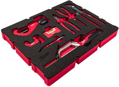 Milwaukee Schaumstoffeinlage passend für alle Packout™ Werkzeugkästen mit Klempnerschubladen | 8-teilig - 4932493639