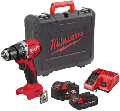 Milwaukee M18 BLPDRC-422C M18 Schlagbohrmaschine 60 nm kompakt bürstenlos, 1 x 4,0 Ah 1 x 2,0 Ah – 4933492825