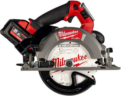 Milwaukee m18 fcsdc165-552c kraftstoffbatterie kreissäge | 165mm | inkl. 2 x M18 HB5,5 Akkus und M12-18FC Ladegerät | im Transportkoffer - 4933499997