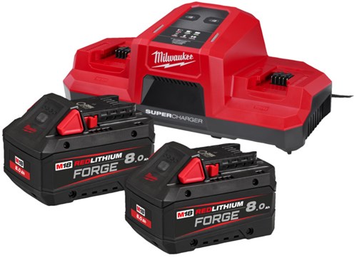 Milwaukee m18 forgenrg-802dbsc | M18-Schmiedesatz 802 18 V 8,0 Ah | mit m18 dbsc - 4933498616
