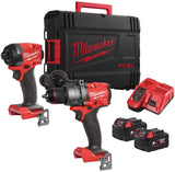 Milwaukee m18 fpp2a3-502x Kraftstoff-Kraftpaket | m18fpd3 m18fid3 | 2x 5,0 Ah Akku + Ladegerät | im HD-Gehäuse - 4933480873 - afbeelding 1