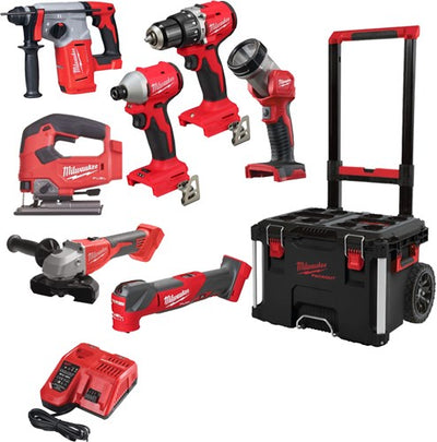 Milwaukee m18 fpp7e-503p | Kraftstoff-Kraftpaket 7-teilig | 18v | Batterie-Kombi-Set (3x 5,0ah) | Packwagen - 4933499297