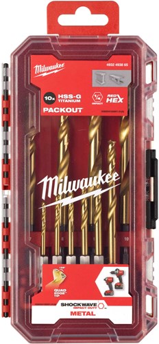 Milwaukee Zubehör Milwaukee Metallbohrer-Set HSS-GG Ti. Stoßwellenset 5 - 4932493865