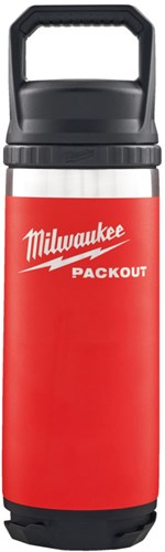 Milwaukee Packout™ 532 ml Flasche mit Deckel rot – 4932493991
