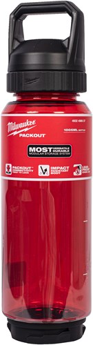 Milwaukee Packout™ Plastikflasche mit Trinkverschluss | 1005 ml | rot - 4932498637