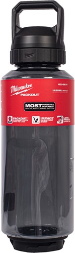 Milwaukee Packout™ Plastikflasche mit Trinkverschluss | 1420 ml | schwarz - 4932498641