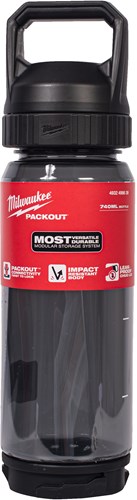 Milwaukee Packout™ Plastikflasche mit Trinkverschluss | 740 ml | schwarz - 4932498639