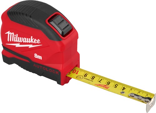 Milwaukee Maßband mit automatischer Verriegelung | 8 m x 25 mm – 4932498774