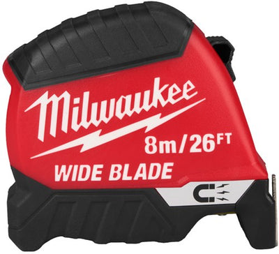 Milwaukee Maßband | breite Klinge | magnetisch | 26 Fuß 8 m x 35 mm – 4932499210