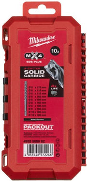 Milwaukee SDS-Plus-Bohrer-Set | mx4 | Auspackfertige Box | 5 6 6 x 115 6 6 8 8 8 10 x 165 12 x 160 mm - 4932500062 - afbeelding 2