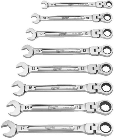 Milwaukee Maul- und Ratschenschlüsselsatz | maximaler Bissflex | 7-teilig - 4932478557