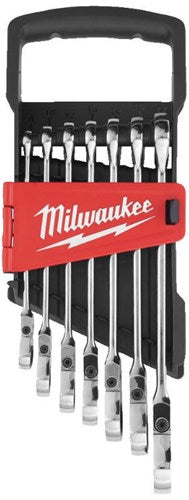 Milwaukee Maul- und Ratschenschlüsselsatz | maximaler Bissflex | 7-teilig - 4932478557