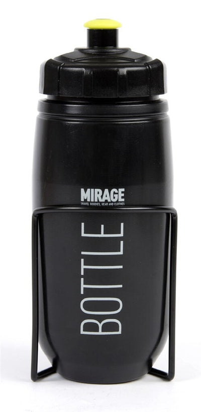 Mirage Wasserflasche mit Halter 600 ml schwarz