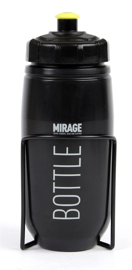 Mirage Wasserflasche mit Halter 600 ml schwarz
