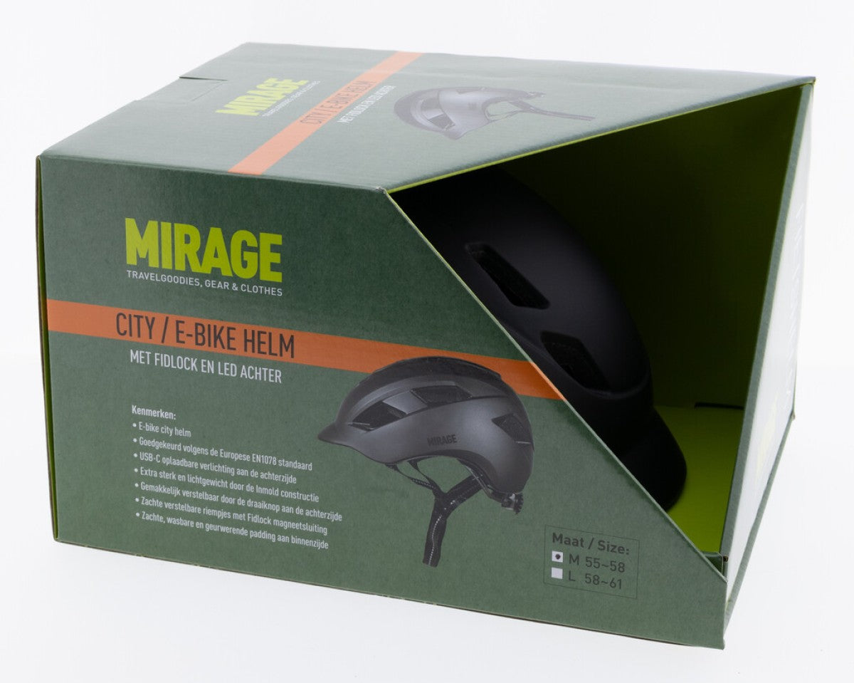 Mirage Helm City E-Bike 55-58cm mattschwarz
