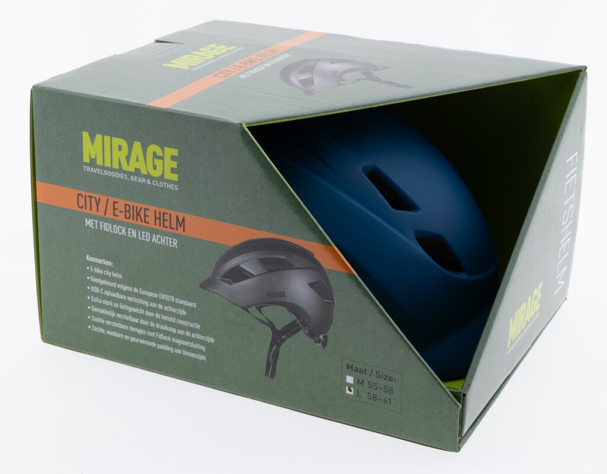 Mirage Helm City E-Bike 58-61cm mattblau