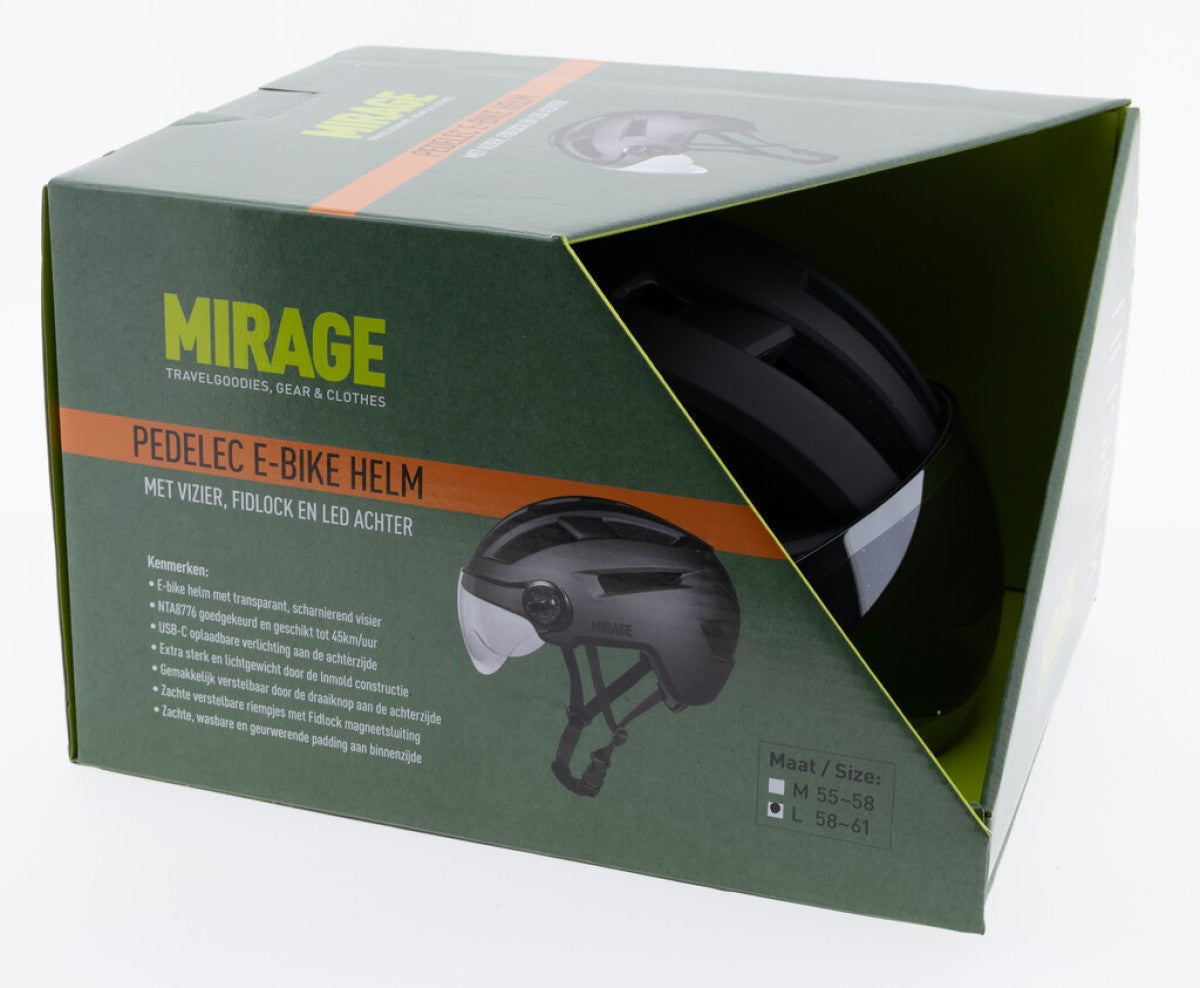 Mirage Helm Speed Pedelec Größe 55-58cm mattschwarz