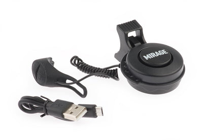 Mirage Fahrradhupe T-002 80 90dB 6,5 cm ABS PC schwarz 2-teilig