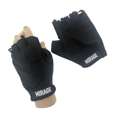 Mirage Lycra Handschuh Größe S Gel Schwarzer Kurzfinger auf Karte