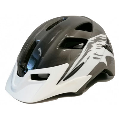 Buzaglo Mirage Helm uni mit Visier 58-65 cm schwarz und weiß