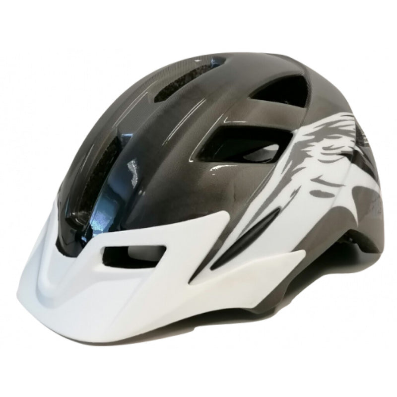 Buzaglo Mirage Helm uni mit Visier 58-65 cm schwarz und weiß