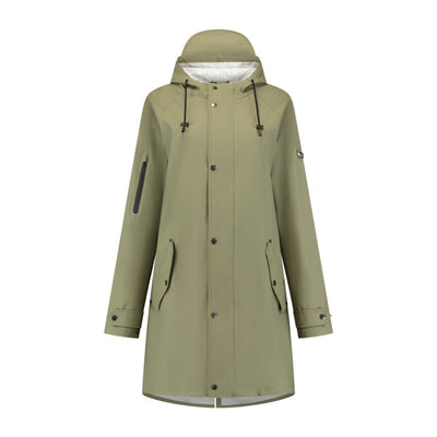 Mirage Regenmantel Niederschlag Trenchcoat Größe L aus Polyester weicher Touch Olivengrün
