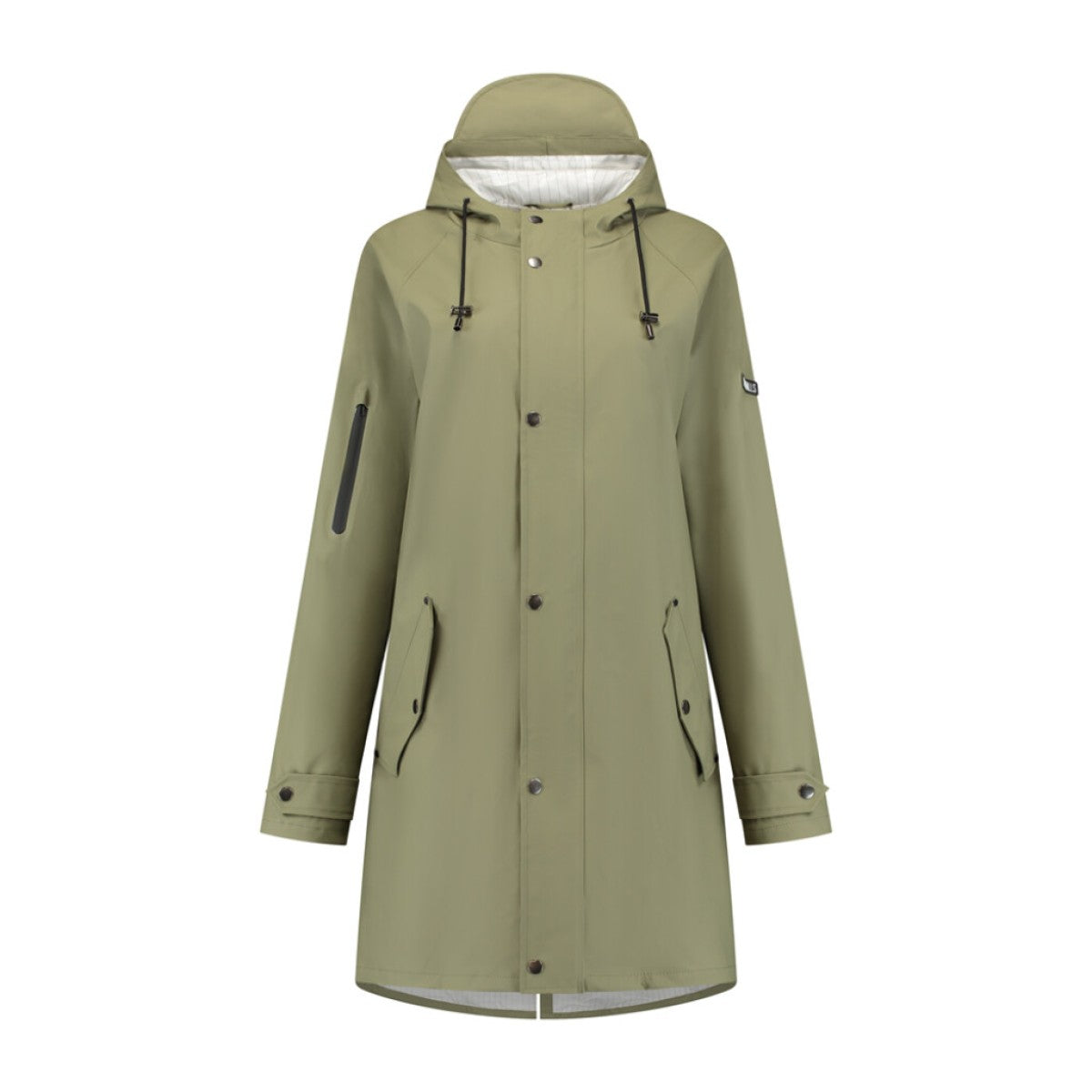Mirage Regenmantel Niederschlag Trenchcoat Größe S aus Polyester weicher Touch Olivengrün