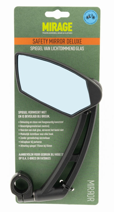 Mirage Spiegel Deluxe mit lichtabblendendem Konvexglas und Klemme